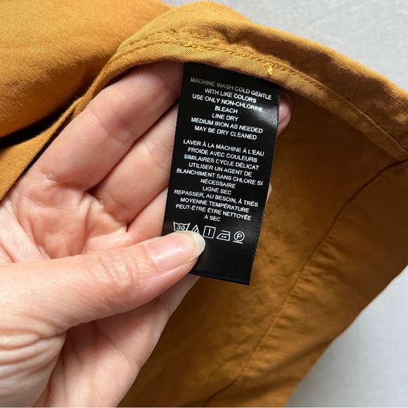 Anthropologie Maeve Colette Utility Midi Skirt Mustard Size M - Picture 9 of 10